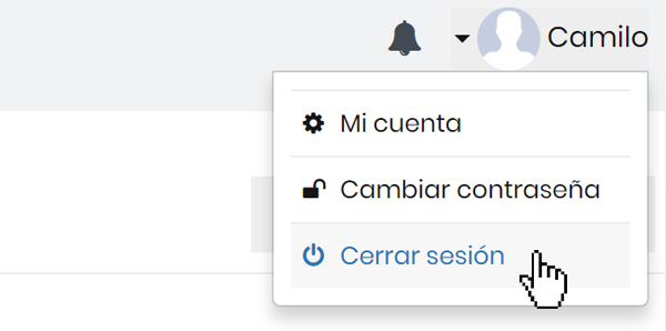 cerrar sesión